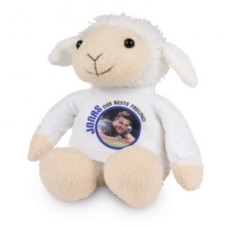 Plüss bárány, személyre szabható pólóban