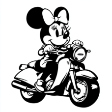 Póló - Motorozó egérke